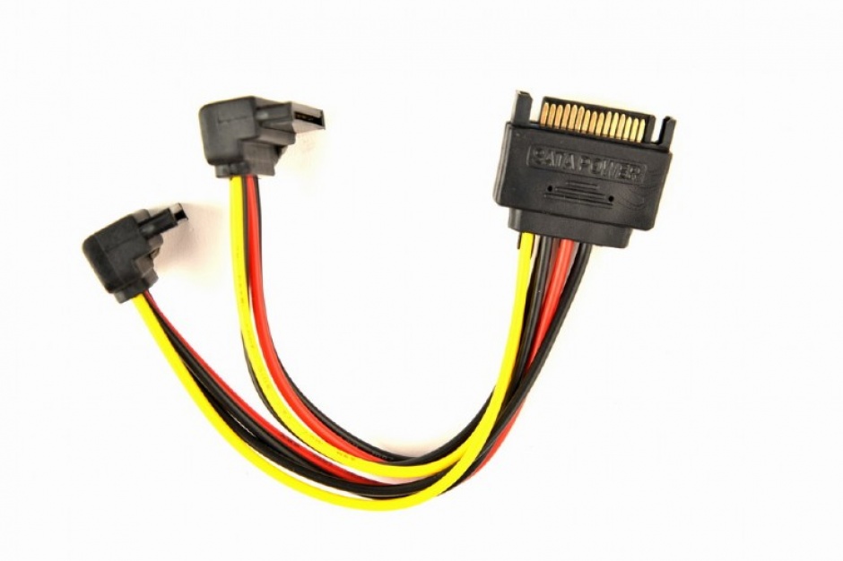 Imagine Cablu de alimentare SATA la 2 x SATA unghi, Gembird CC-SATAM2F-02